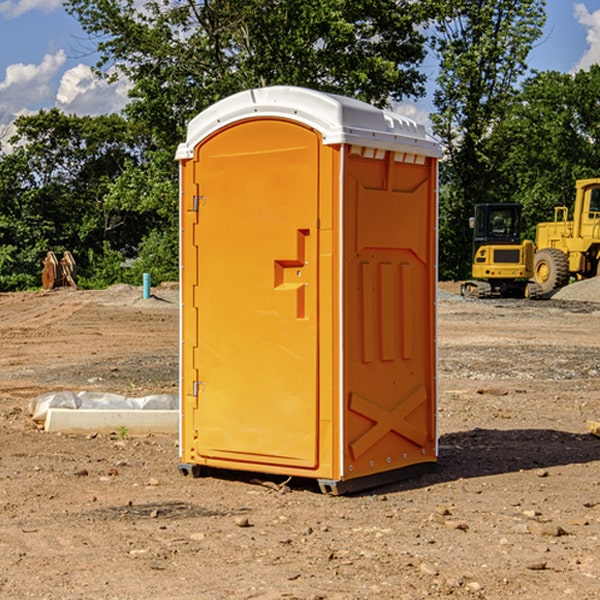 how often are the porta potties cleaned and serviced during a rental period in Lowland North Carolina